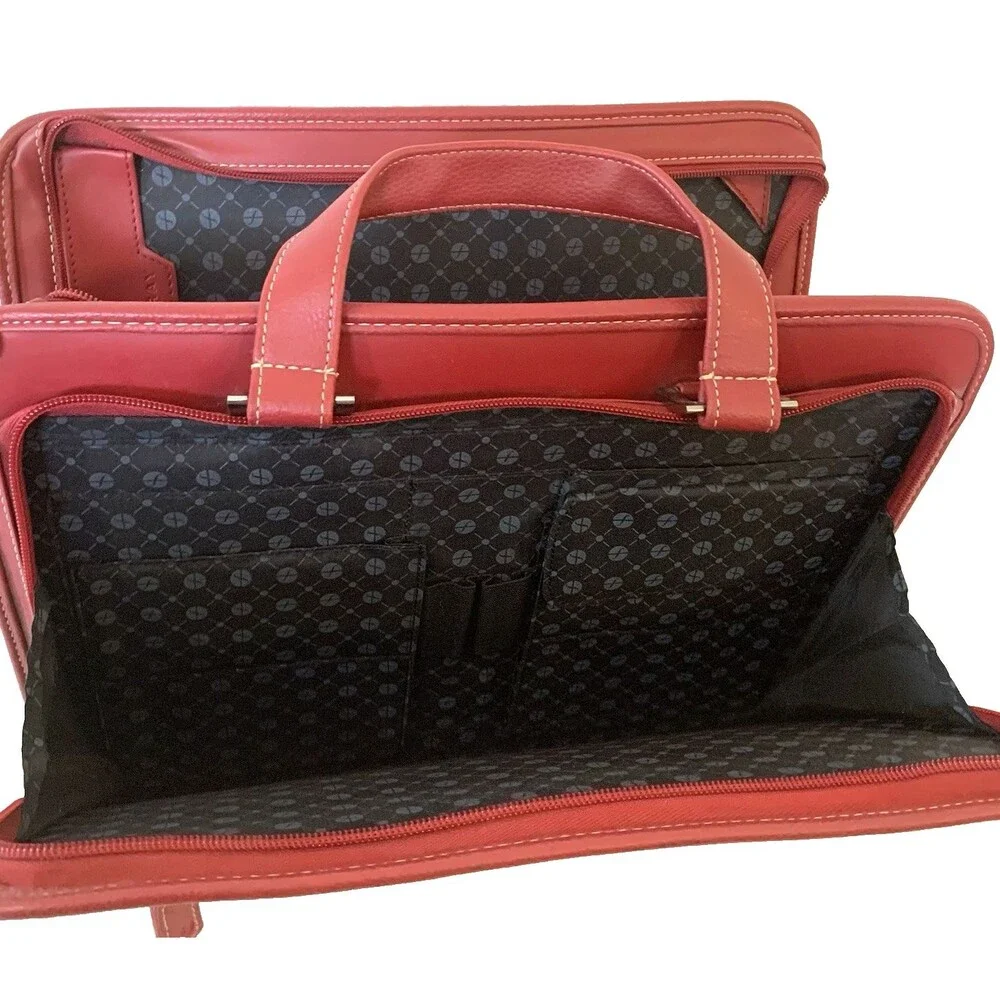 Foray 4-Compartment Organizer Padfolio Briefcase.14” x 12” x 3.25” Calculator